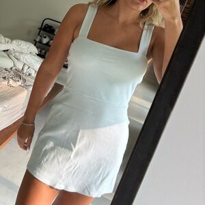 Victoria's Secret White Ribbed Square-Neck Mini Dress